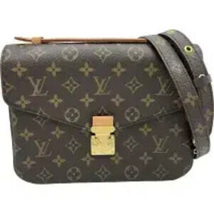 Louis Vuitton Pochette Metis Monogram Canvas Shoulder Bag Brown